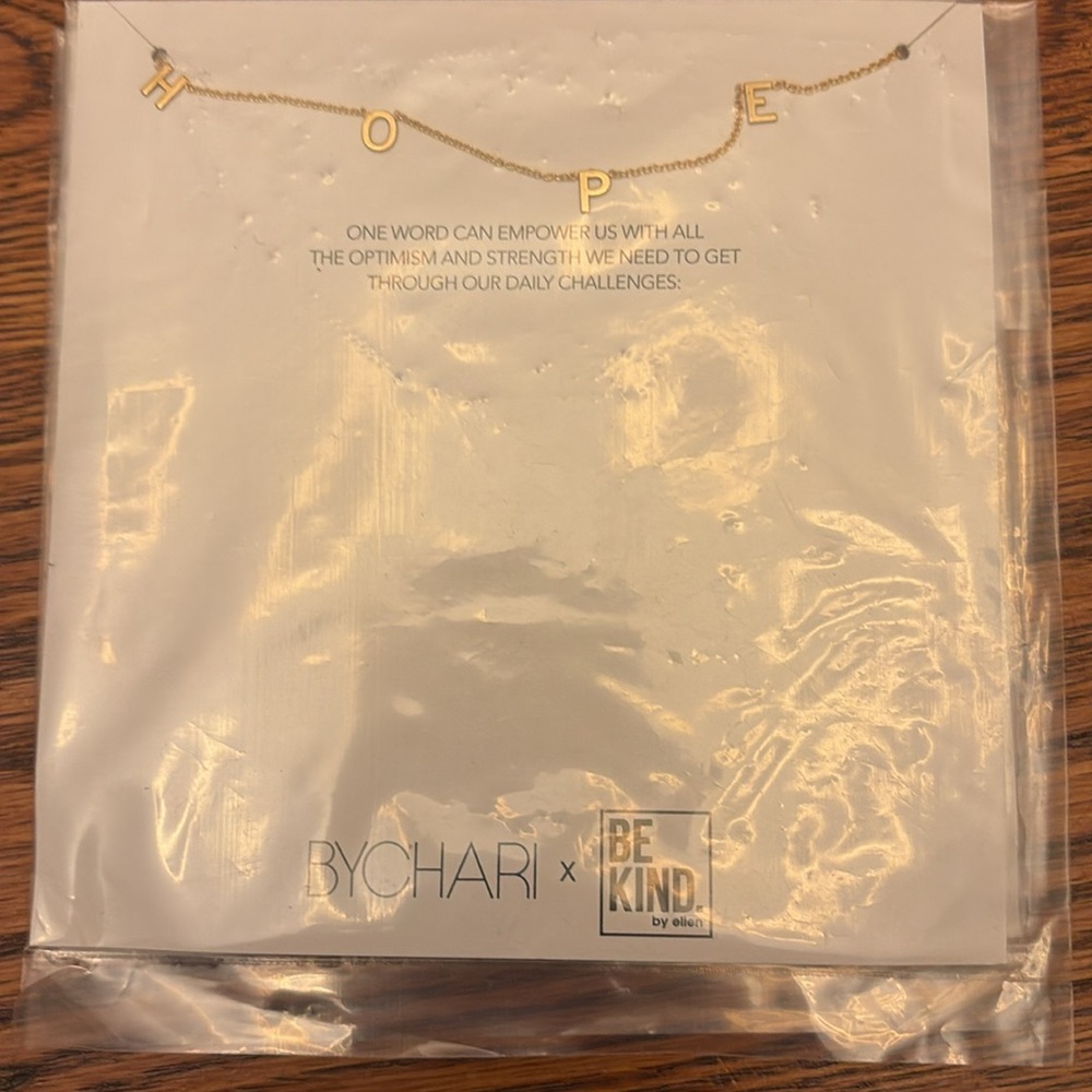 NWT BYCHARI “HOPE” Necklace - Picture 5 of 6